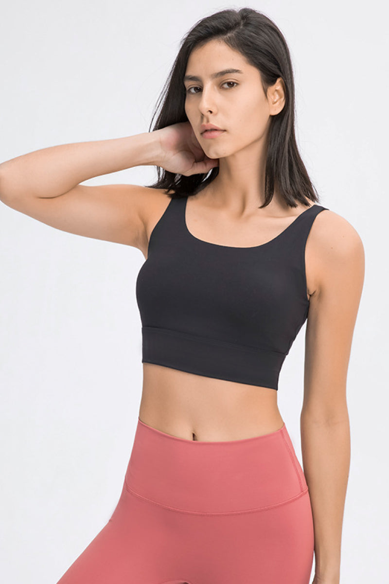 Scoop Neck and Back Sports Bra