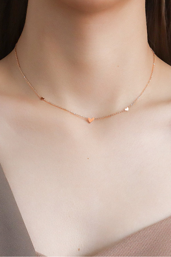 Dainty Multi Heart Necklace Silver/Gold