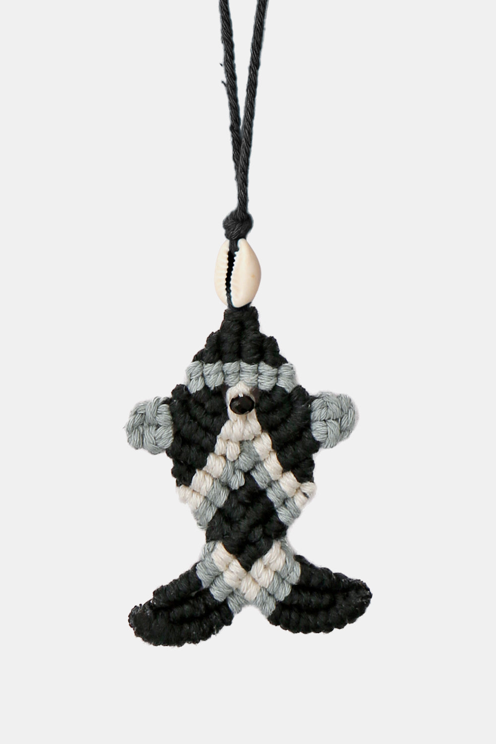 Cotton Cord Fish Shape Pendant Necklace