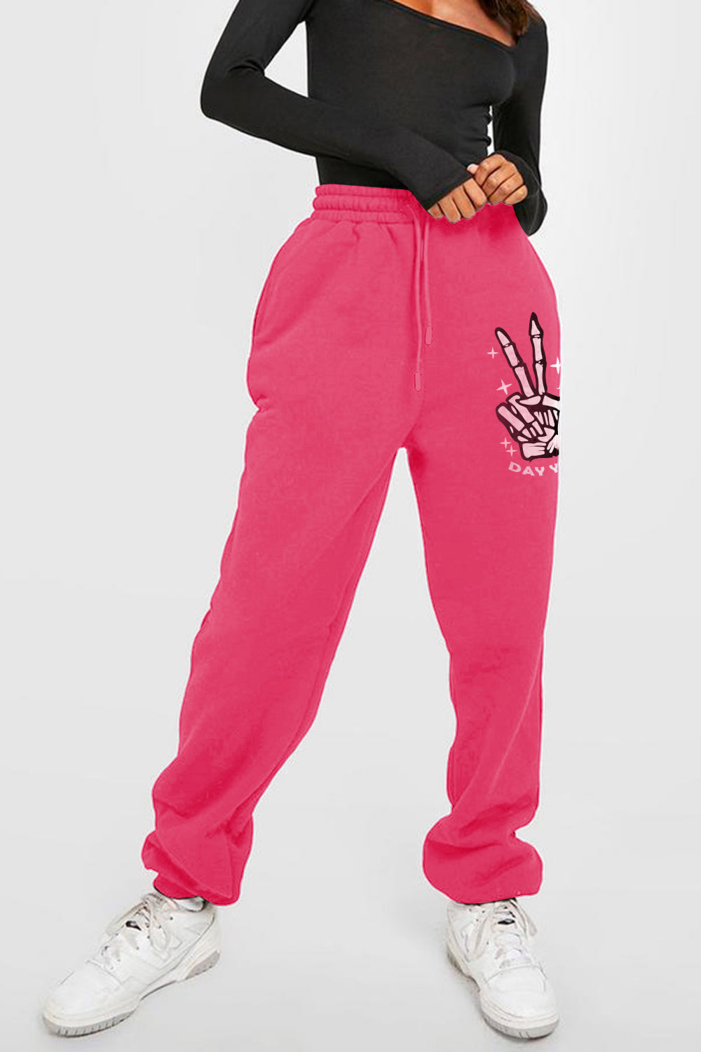 Simply Love Simply Love Full Size Drawstring DAY YOU DESERVE Graphic Long Sweatpants