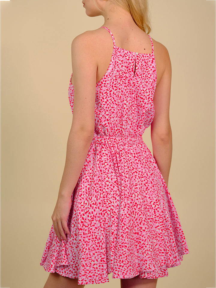 Printed Sleeveless Mini Dress