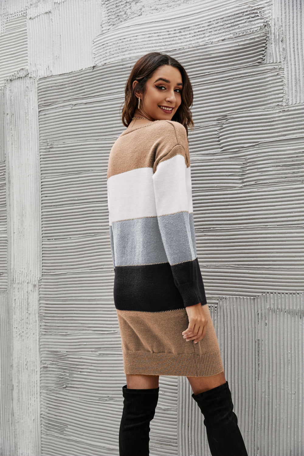 Striped Sweater Dress