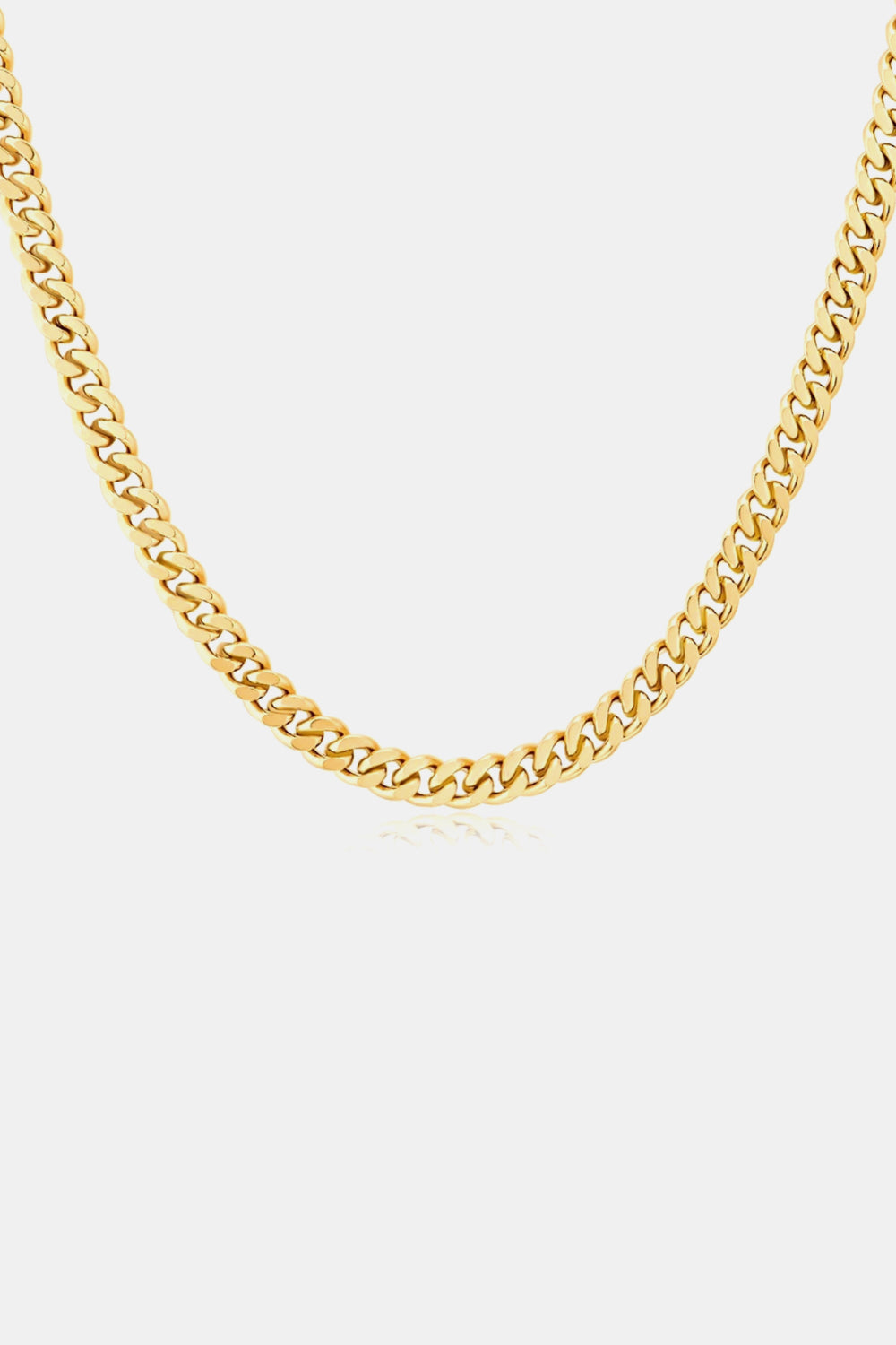 18K Gold Plated Curb Chain Necklace