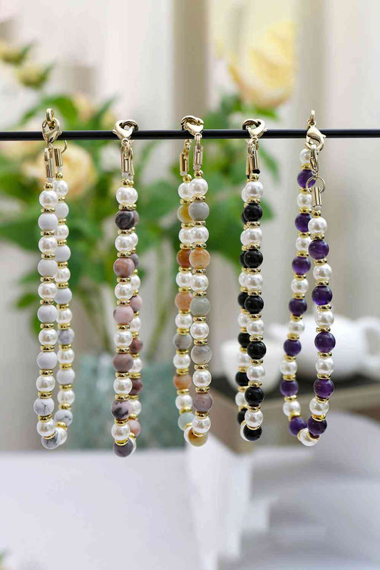 Natural Stone Beads Key Chain
